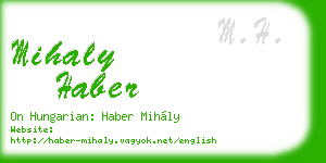 mihaly haber business card
